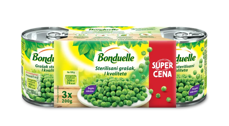 Grašak Bonduelle 3x200 g Lim.