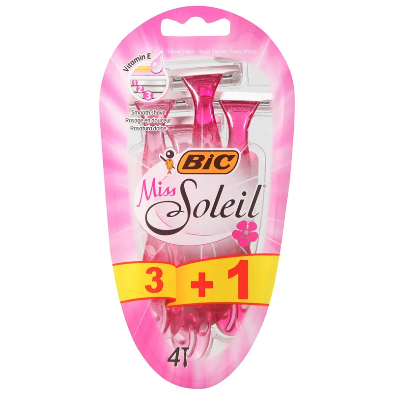Brijač Ženski 3 Oštrice Miss Soleil Blister 3+1
