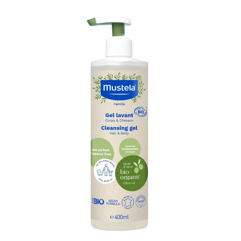 Mustela BioOrganic Gel za kupanje, 400 ml