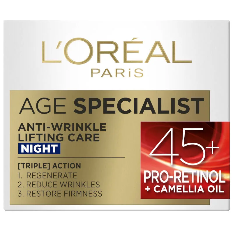 Krema Za Lice Dermo Age Spec 45+ Night Loreal 50 ml