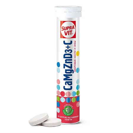 Šumeće Tablete Supravit Ca Mg Zn D3+c 80 g