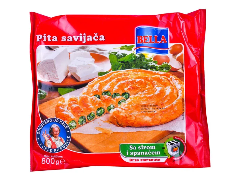 Pita Savijača Sir Spanać 800 g Bell