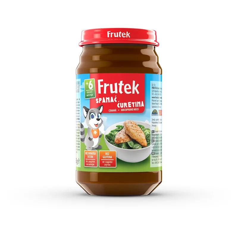 Kašica Frutek Spanać Ćuret 190 g