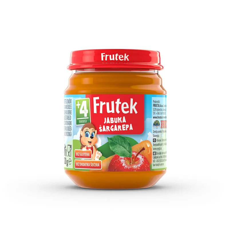 Kašica Jabuka Šargarepa 120 g Frutek