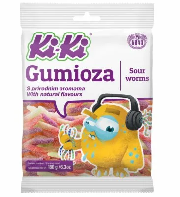 Bombone Gumene Kiseli Crvići Kiki 180 g