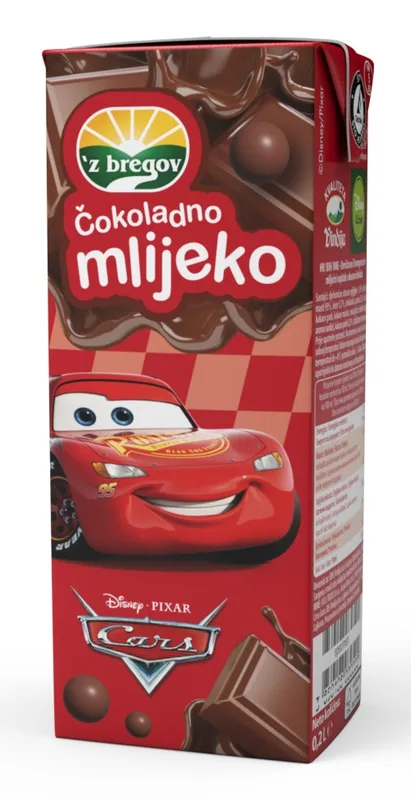 Mleko Cokoladno 200 ml Vindija Minnie, Cars Vindija