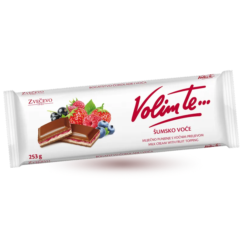 Čokolada Mlečna Šumsko Voće Zvečevo 253 g