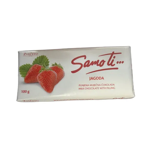 Čokolada Mlečna Samo Ti Jagoda Zvečevo 100 g