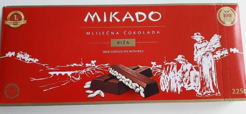 Kdv Mikado Mlecna Cokolada Sa Rizom 225gr