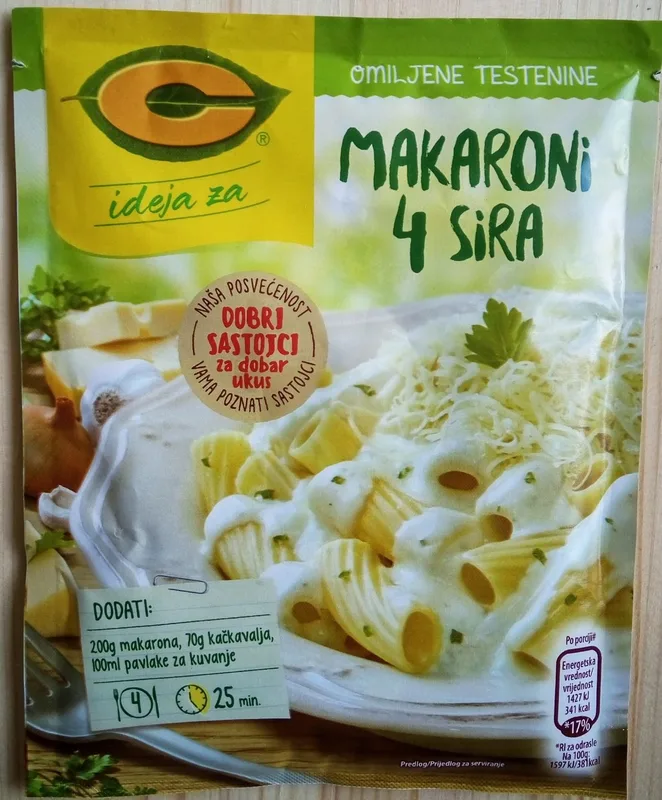 Dodatak C Makaroni 4 Vrste Sira 30 g