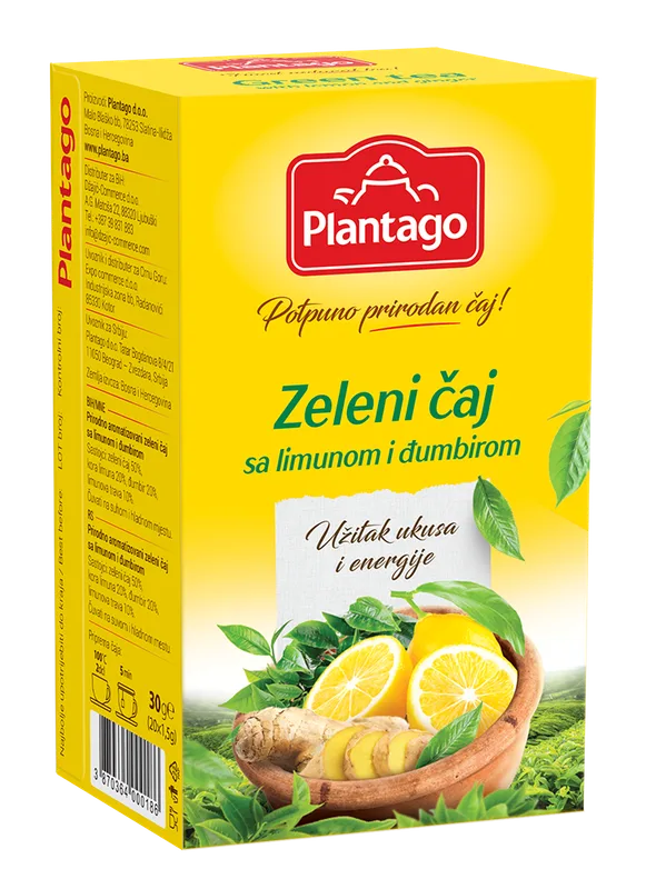 Caj Zeleni Sa Limunom Plantago 30 g