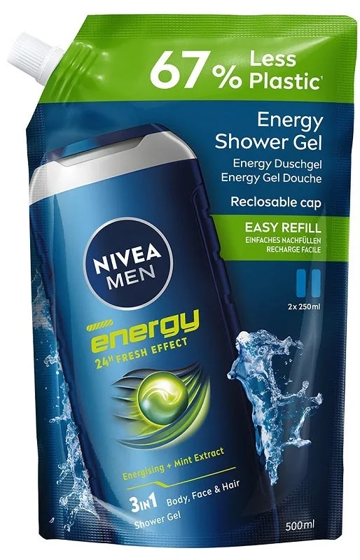 Gel Tuš M Energy Refill 500 ml Nivea