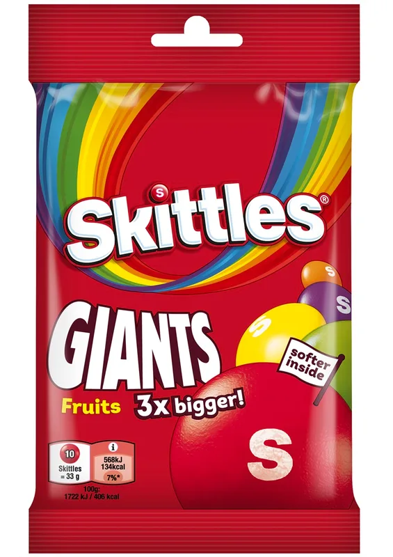 Bombone Skittles Giants Fruits 116 g