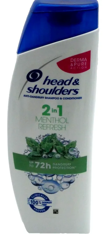 Šampon Za Kosu Mentol 2u1 H&s 400 ml