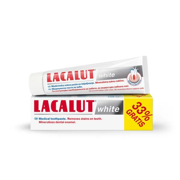 Pasta Za Zube Aktiv White Lacalut 75 ml+33% Gratis