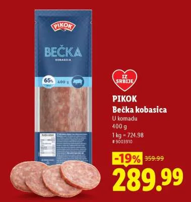 Bečka kobasica MK20 400 g