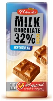 Čokolada Mlečna 32% Kakao Pobeda 100 g