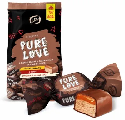 Bombone Čokoladne Nugat I Karamel Pure Love 500 g