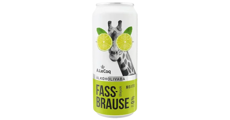 Pivo Bezal. Fassbrause Mojito 0% Limenka 0,5 l