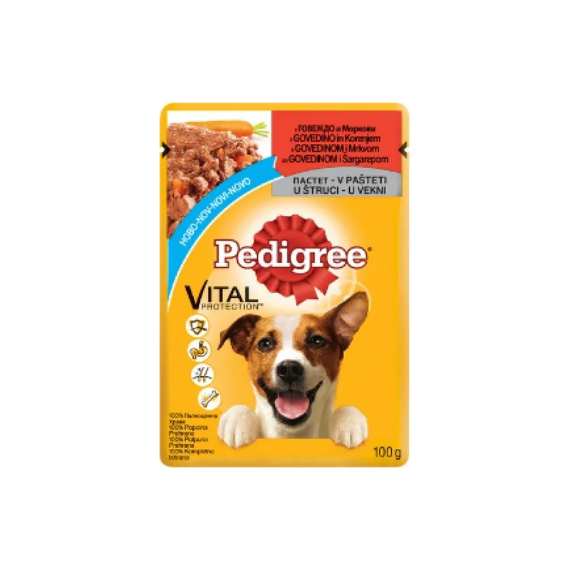 Pedigree kesica govedina i sargarepa u vekni 100 g