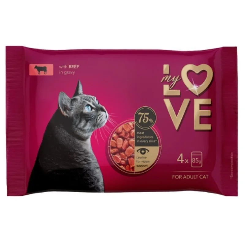 Hrana Za Macke Sos My Love Govedina 4*85 g