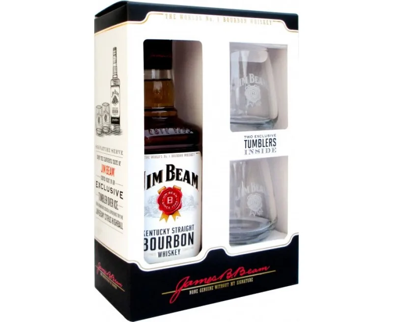 Jim Beam white burbon 0,7 l ml+2 duge case