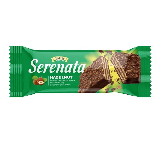 Napolitanka Sa Lešnicima Prelivena Mlečnom Čokoladom 33gr Serenata
