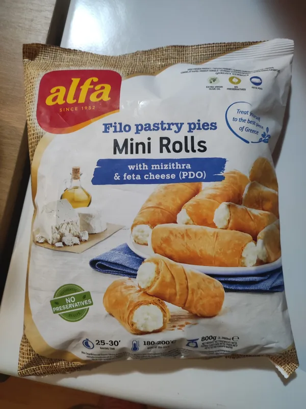 Smrznuti Mini Rolls Feta Sir Alfa Foods 800 g