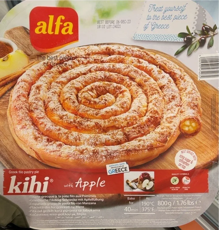 Smrznuta Kihi Pita Sa Jabukama Alfa Foods 800 g