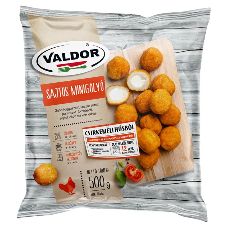 Smrznute Mini Pileće Kugl Ice Sa Sirom Valdor 500 g