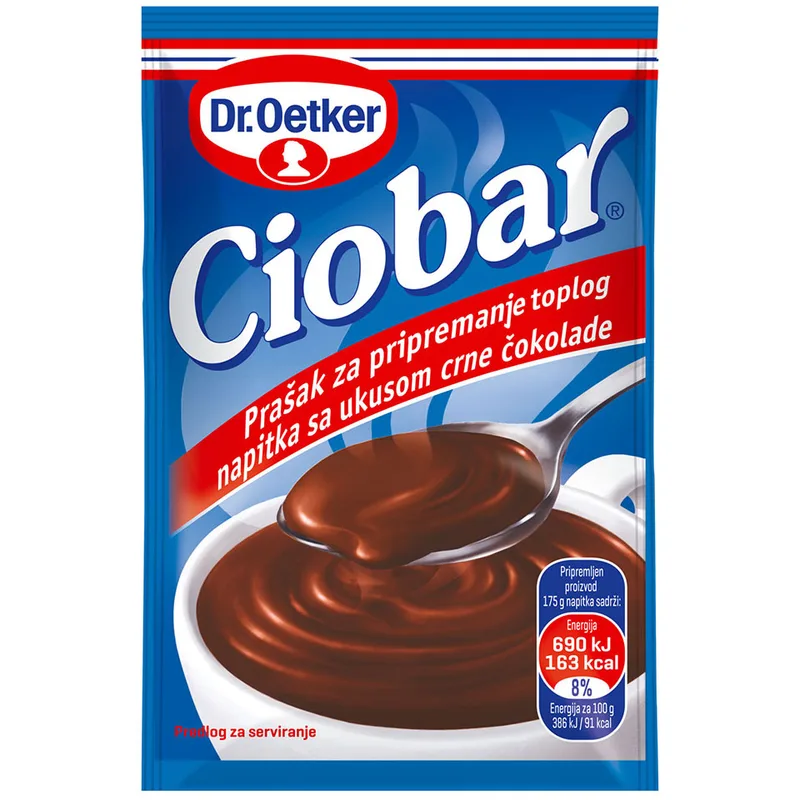 Topla cokol.ukus crne cokol.Dr Oetker25 g