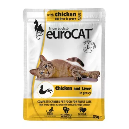 Hrana Za Mačke Eurocat 85 g Piletina I Džigerica Sosu