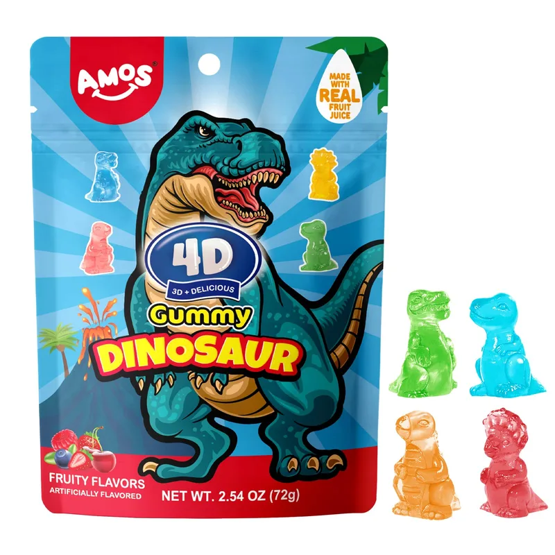 Bombone Gum Amos 4d Dinosaur 72 g