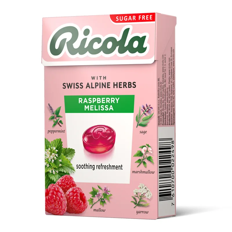 Bombone Ricola Malina Bez Secera 40 g