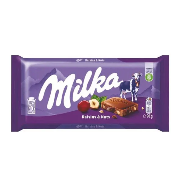 Čokolada Milka Raisins&nuts 90 g