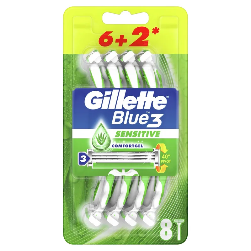 Brijač Muški Blue 3 Sensitive Gillette 6+2
