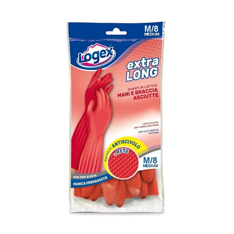 Logex extra LONG rukavice latex M 1/1