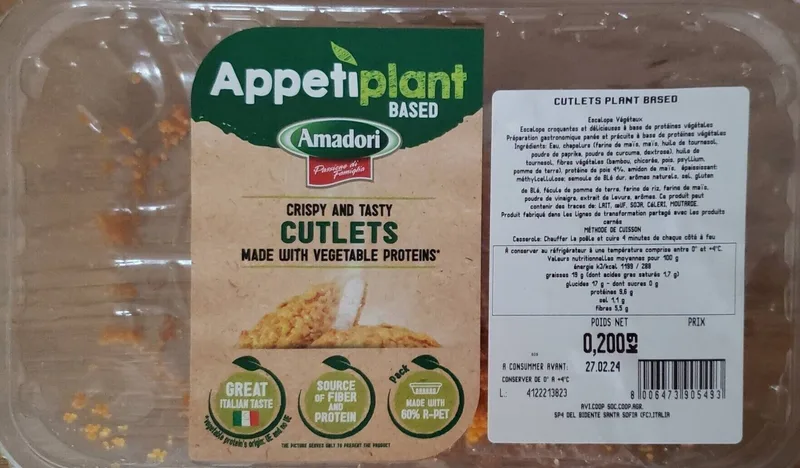 Panirani Odrezak Vege Amadori 200 g