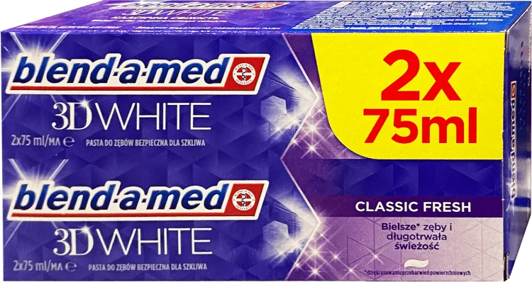 Pasta Za Zube Bam 3dw Classic Fresh 2x75 ml 2in1