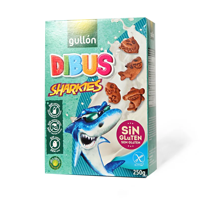 Keks Bez Glutena Čokoladni Ajkulice Gullon 200 g