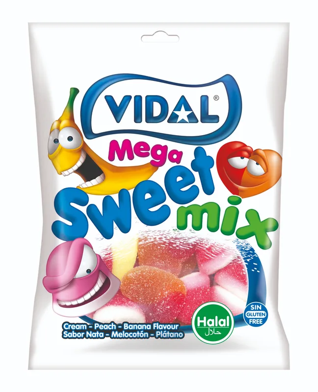 Bombone Gumene Mega Sweet Mix Vidal 90 g