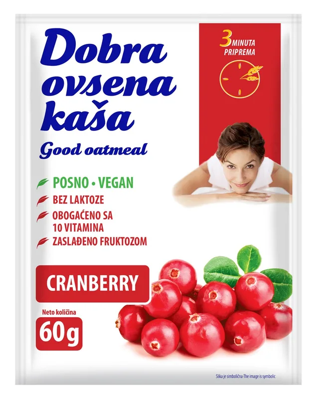 Dobra Ovsena Kaša 60 g Brusnica Mogador