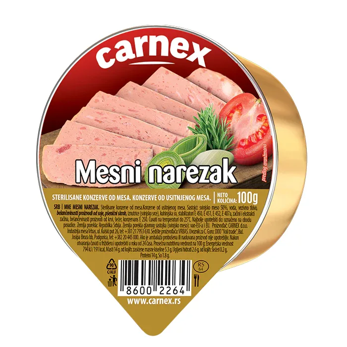 Narezak Mesni Alu Folija Carnex 100 g -- Carnex