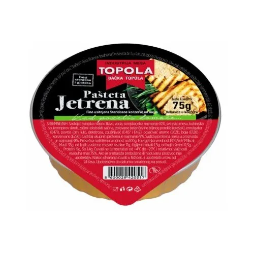 Pašteta Jetrena Topola 75 g