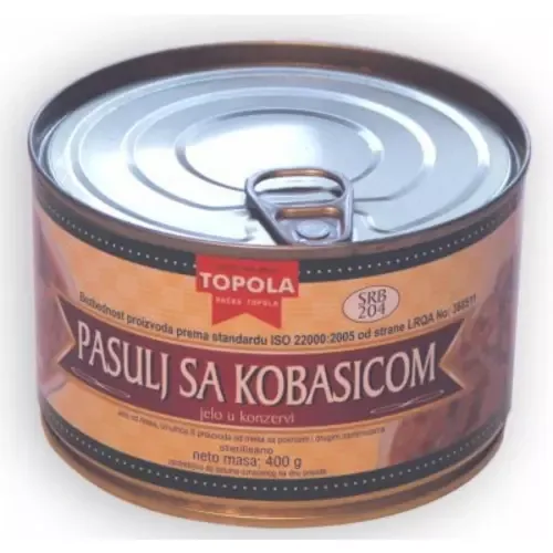 G.j.pasulj Sa Kobasicom 400gr Im Topola