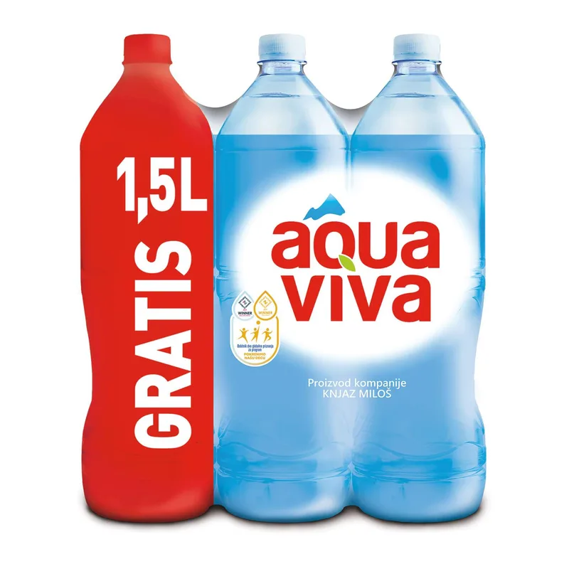 Voda Negazirana Aqua Viva 1,5 l 5+1 Gratis