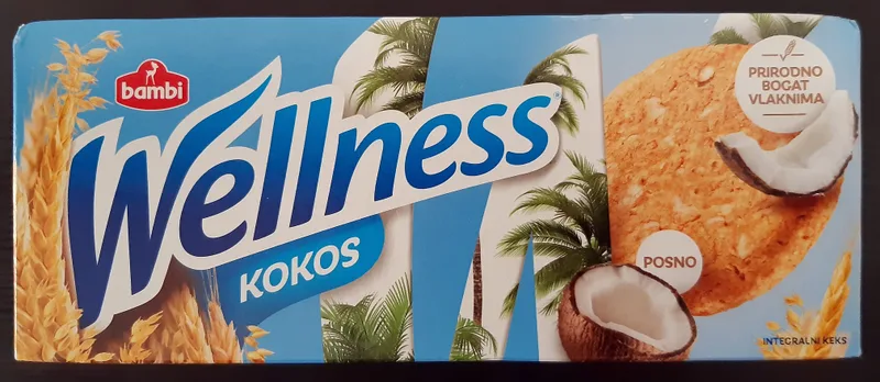 Wellness integralni keks kokos 210 g