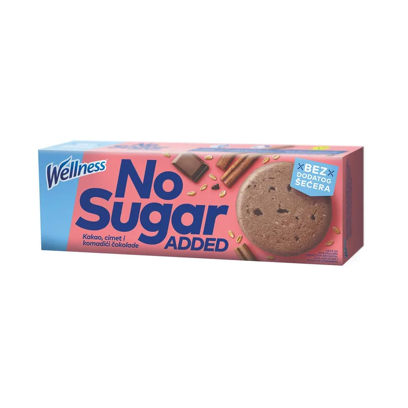 Keks Bez Šećera Kakao,cimet,čokolada Wellness 125 g