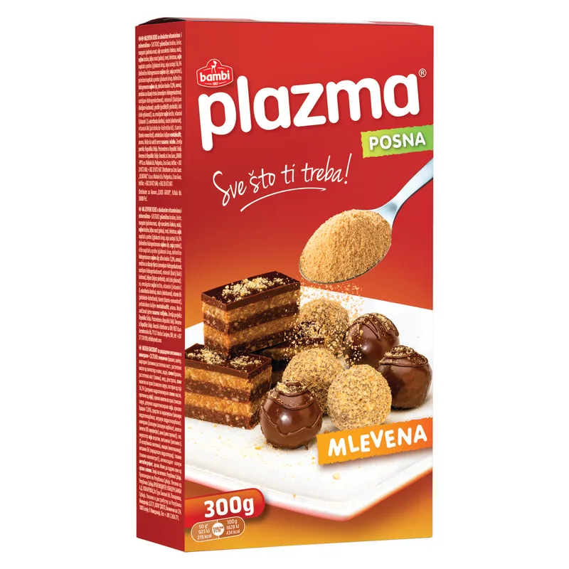 Keks Plazma Bambi Mlevena Posna + Plaz.posn. Set 300 g 300 g 600 g