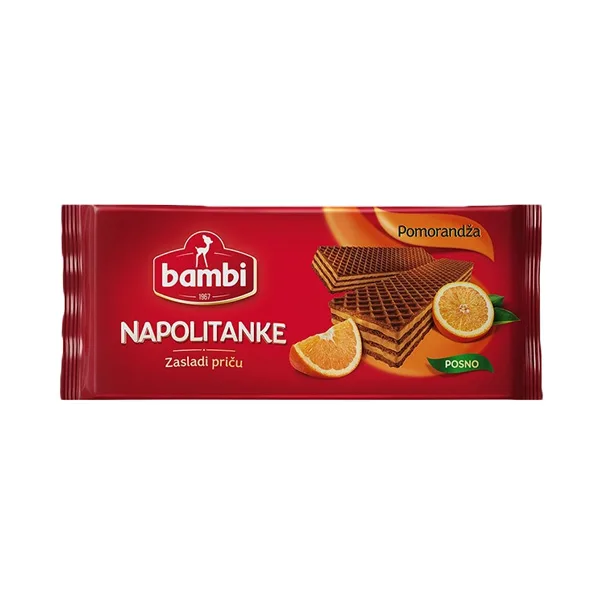Vafl Pomorandža 185 g Bambi Napolita